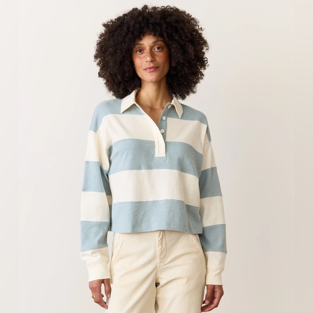 Marine Layer Rugby Crop Polo
